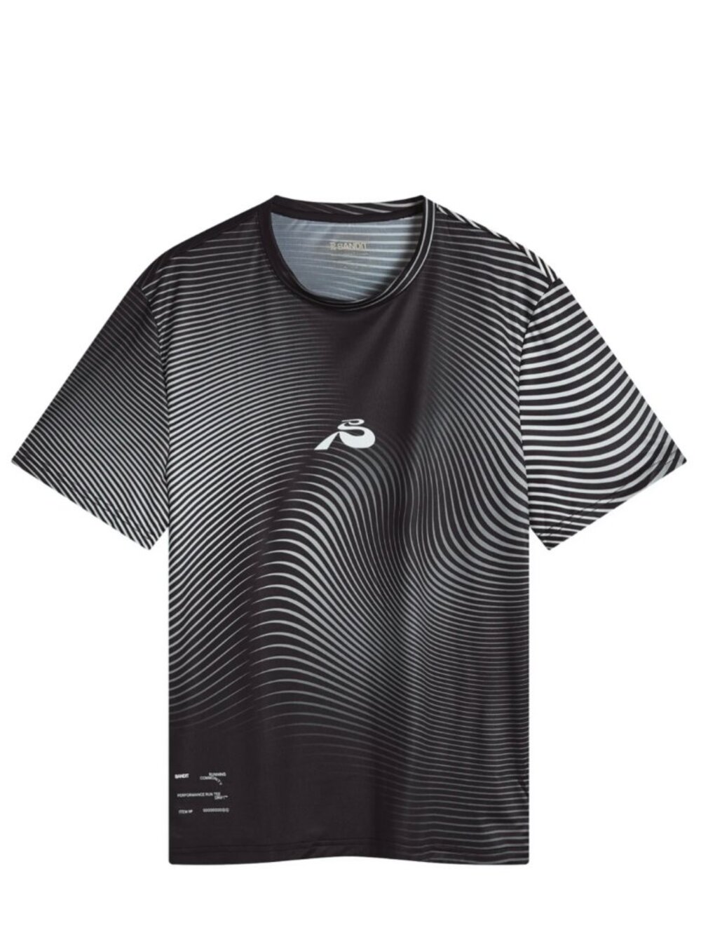 Bandit Black/Gray Drift SS Printed Performance T-Shirt in Medium